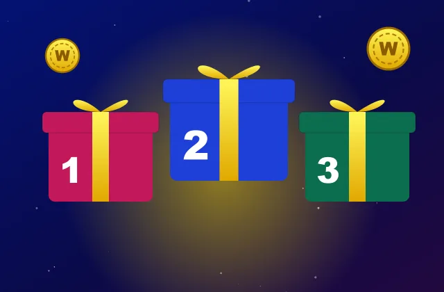 Wonaco Casino bonuses: three gift boxes for the three parts of the welcome package Wonaco Casino bonuses: three gift boxes for the three parts of the welcome package