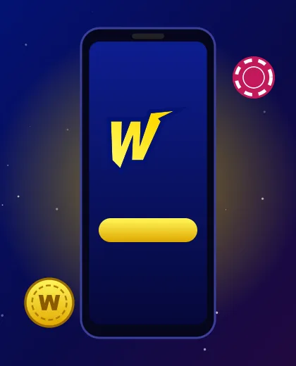 Wonaco on your phone: mobile browser screen with the W logo Wonaco on your phone: mobile browser screen with the W logo